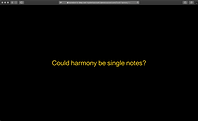 Could harmony be single notes?