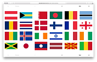Flags of Sovereign States Organized By Their Symmetries